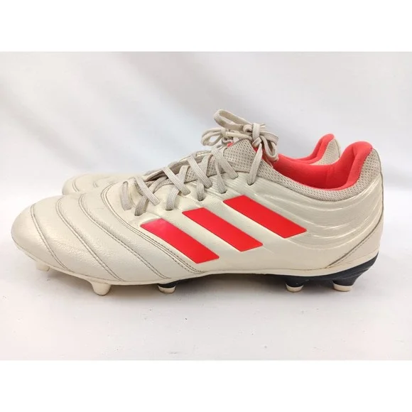 Adidas Copa 19.1 FG Soccer Cleats Size 11 Firm Ground Red Stripes Ivory Football